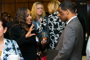 Johannesburg, South Africa - May 30, 2014: Delegates networking at corporate conference event