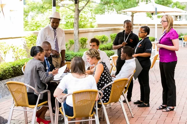 Johannesburg South Africa February 2014 Diverse College Students Attending Business — Foto de Stock