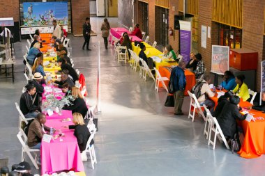 Johannesburg, Güney Afrika - 18 Mayıs 2013: Bir iş atölyesine katılan çeşitli delegeler