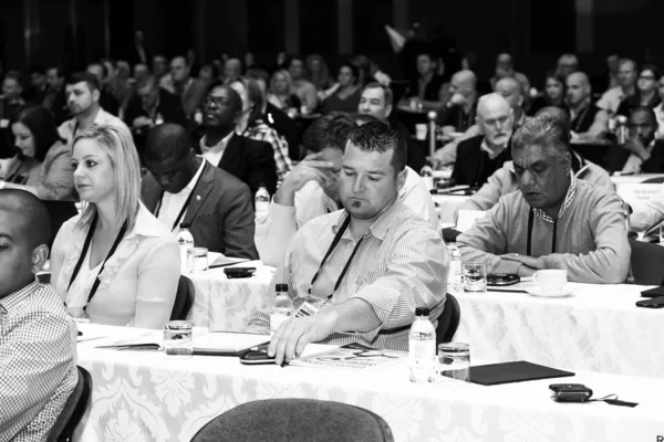 Joanesburgo África Sul Agosto 2015 Delegados Que Participam Uma Convenção — Fotografia de Stock