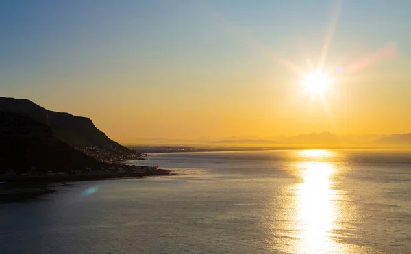 Panoramisch Uitzicht False Bay Kaapstad Zuid Afrika — Stockfoto