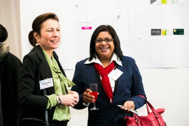 Johannesburg, South Africa - July 14, 2014: Diverse woman networking at corporate convention event