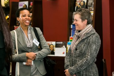 Johannesburg, South Africa - July 14, 2014: Diverse woman networking at corporate convention event
