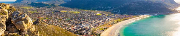 Fish Hoek Residential Neighborhood Viewed Top Local Mountain Range — Stok fotoğraf