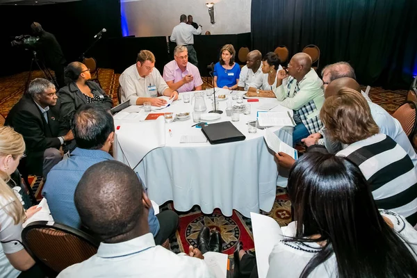 Johannesburg South Africa November 2013 Diverse Delegates Attending Networking Leadership — Stockfoto