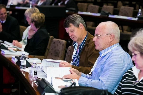 Johannesburg South Africa May 2014 Delegates Attending Agm Meeting Auditorium —  Fotos de Stock