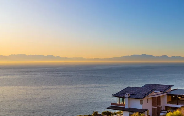 Elevated panoramic view of False Bay, Cape Town, South Africa