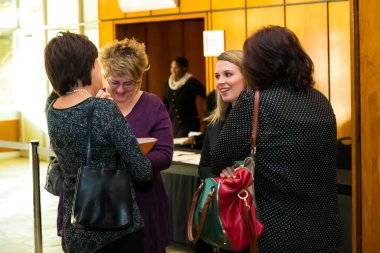 Johannesburg, South Africa - May 30, 2014: Delegates networking at corporate conference event