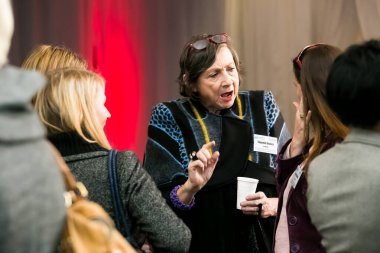 Johannesburg, South Africa - July 14, 2014: Diverse woman networking at corporate convention event