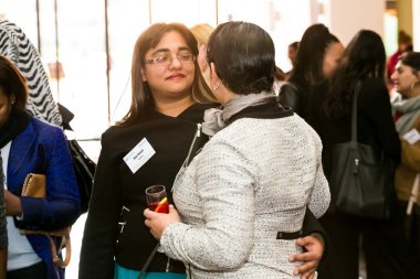 Johannesburg, South Africa - July 14, 2014: Diverse woman networking at corporate convention event
