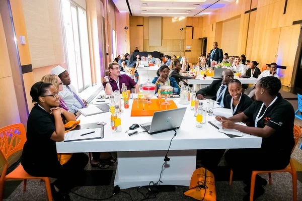 Johannesburg South Africa February 2014 Diverse College Students Attending Business — Stock Photo, Image