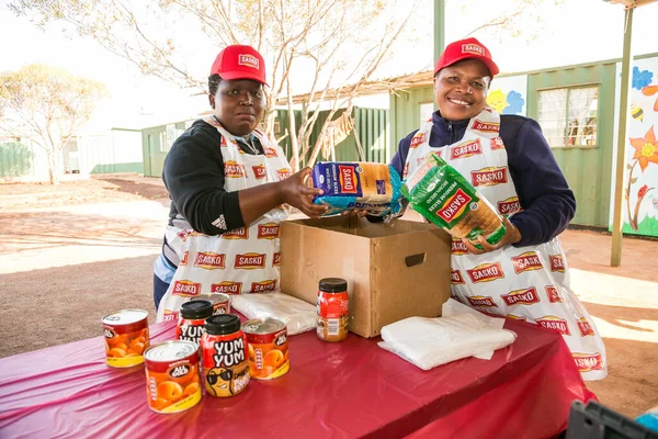 Johannesburg Südafrika Juli 2016 Gemeinschaftsaktion Mit Mahlzeiten Für Afrikanische Kinder — Stockfoto