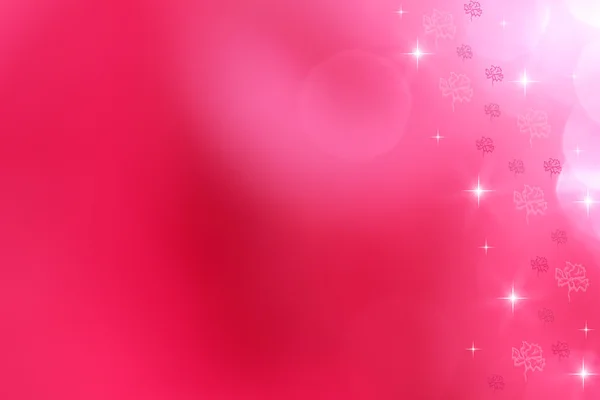 Soft pink background with flowers and stars — Stock Photo, Image
