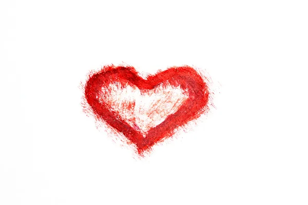 Painted red grunge heart — Stock Photo, Image