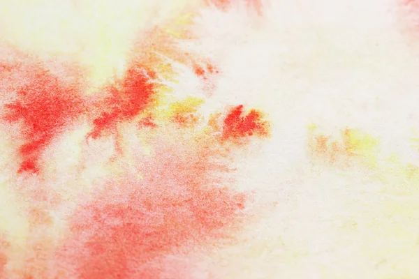 赤と黄色の柔らかい水彩画スプラッタします。 — ストック写真