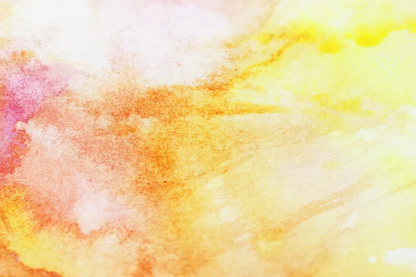 Abstract yellow watercolor strokes — Stock Photo, Image