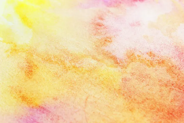 Light yellow and pink watercolor brushstrokes — Stock Photo, Image