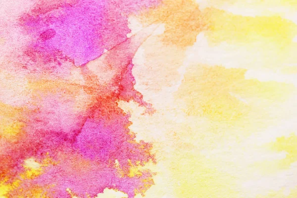 Lilac and yellow watercolor splatter — Stock Photo, Image