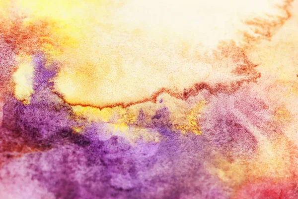 Purple and yellow watercolor canvas — Stock Photo, Image