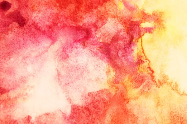 Yellow and red watercolor strokes — Stock Photo, Image
