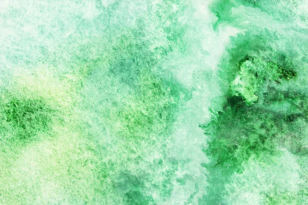 Grüne und weiße Aquarell-Pinselstriche — Stockfoto