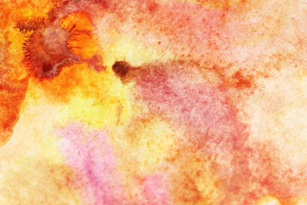 Yellow and light brown watercolor smudges — Stock Photo, Image