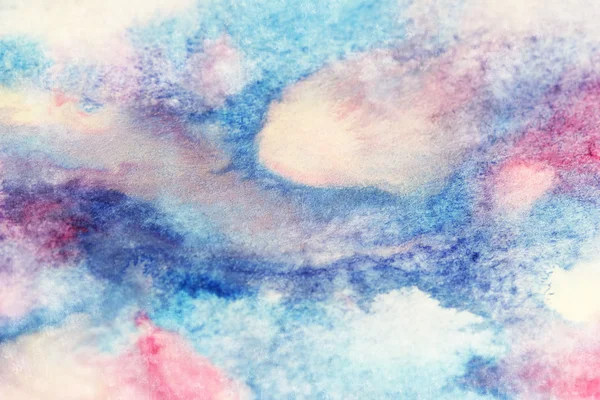 Blauw, wit en roze aquarel textuur — Stockfoto