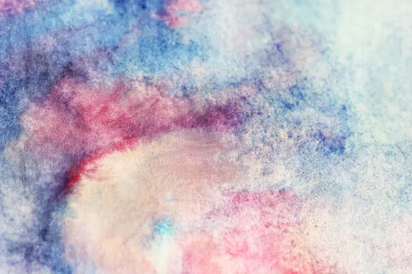 Blue and pink watercolor smudges — Stock Photo, Image