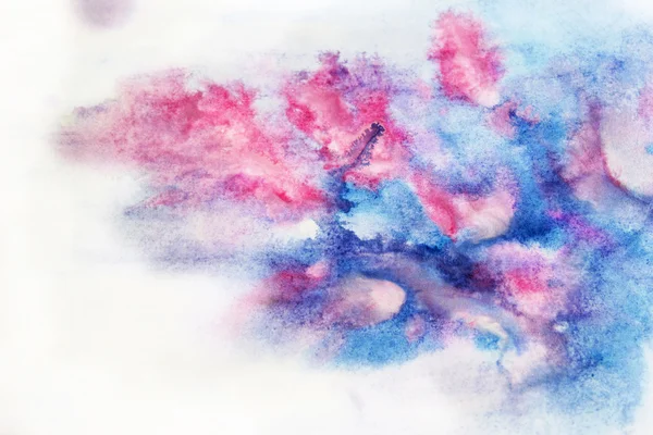 Blaue und rosa Aquarellschmierereien — Stockfoto