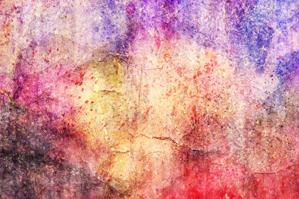 Red, yellow and purple watercolor smudges — Stock Photo, Image