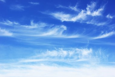 Summer blue sky with clouds clipart