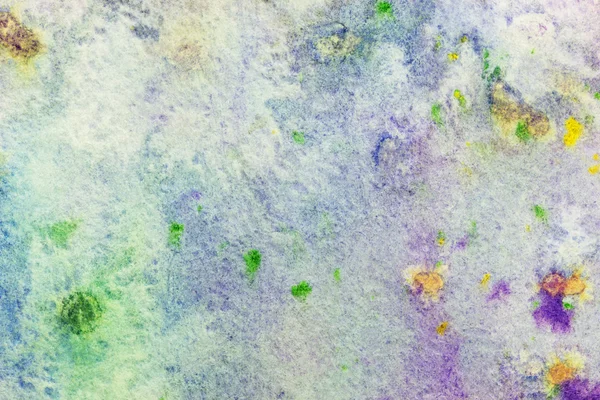 Blue watercolor background with colorful splatter — Stock Photo, Image