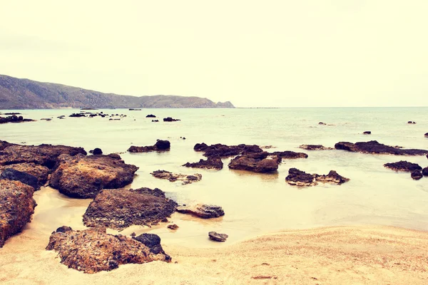 Vackra soliga stranden, Kreta, Grekland — Stockfoto