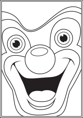 Clown coloring vector illustration vector Clown coloring vector illustration vector