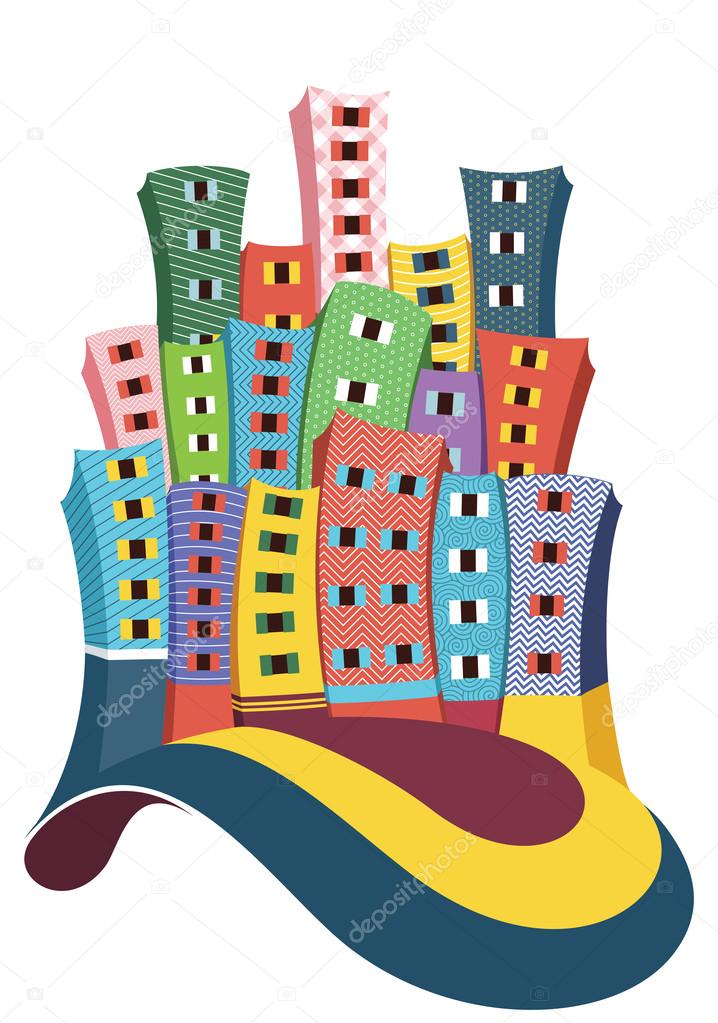Abstract Buildings Vector Illustration