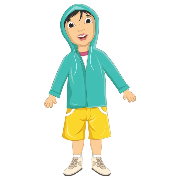 Αγόρι να φορούν σακάκι εικονογράφηση φορέας — Διανυσματικό Αρχείο
