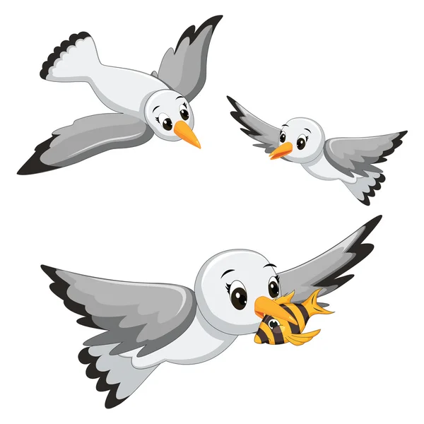 Seagulls Vector Illustrations — Stock Vector