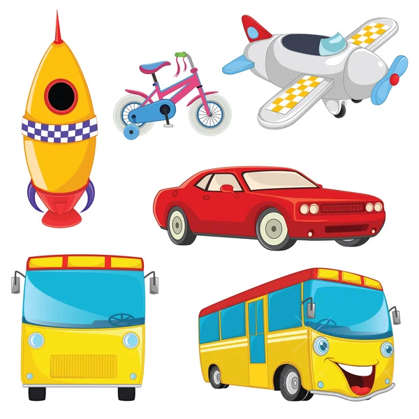 Vehicles Vector Set — Stock Vector