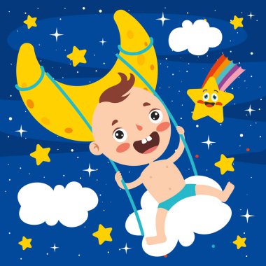 Yeni Doğan Bebek Karakterinin Çizimi