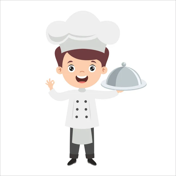 Dessin Animé Chef — Image vectorielle
