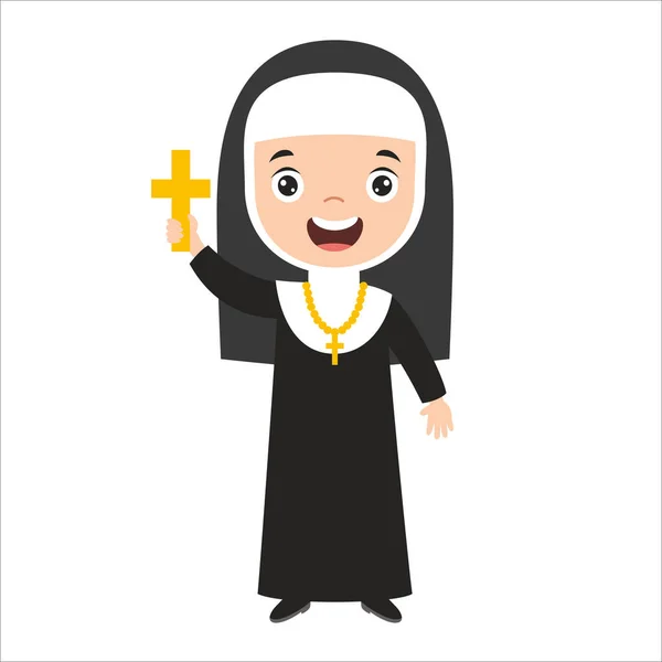 Bir Rahibenin Çizimi — Stok Vektör