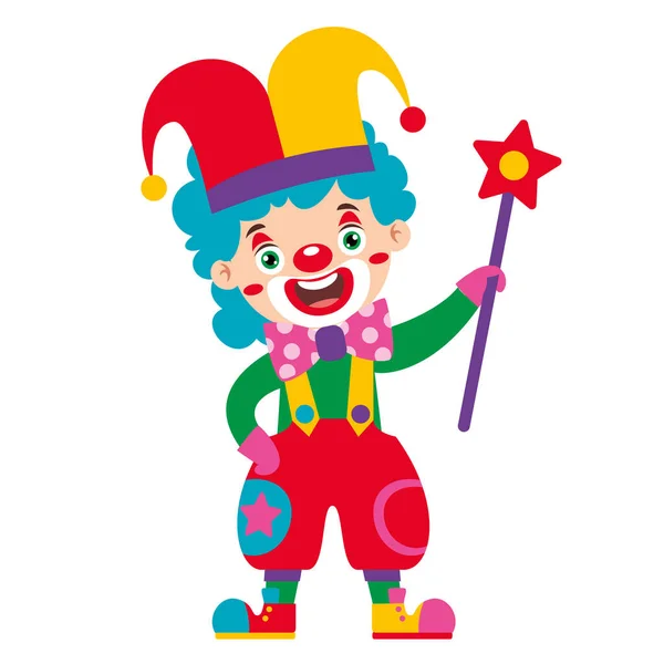 Dessin Animé Clown — Image vectorielle