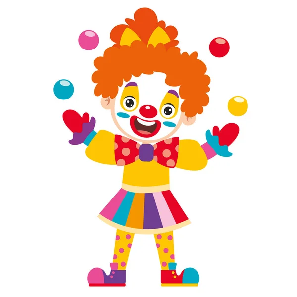 Dessin Animé Clown — Image vectorielle