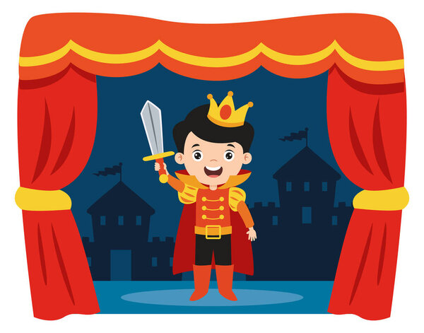 Theater Scene With Cartoon Characters