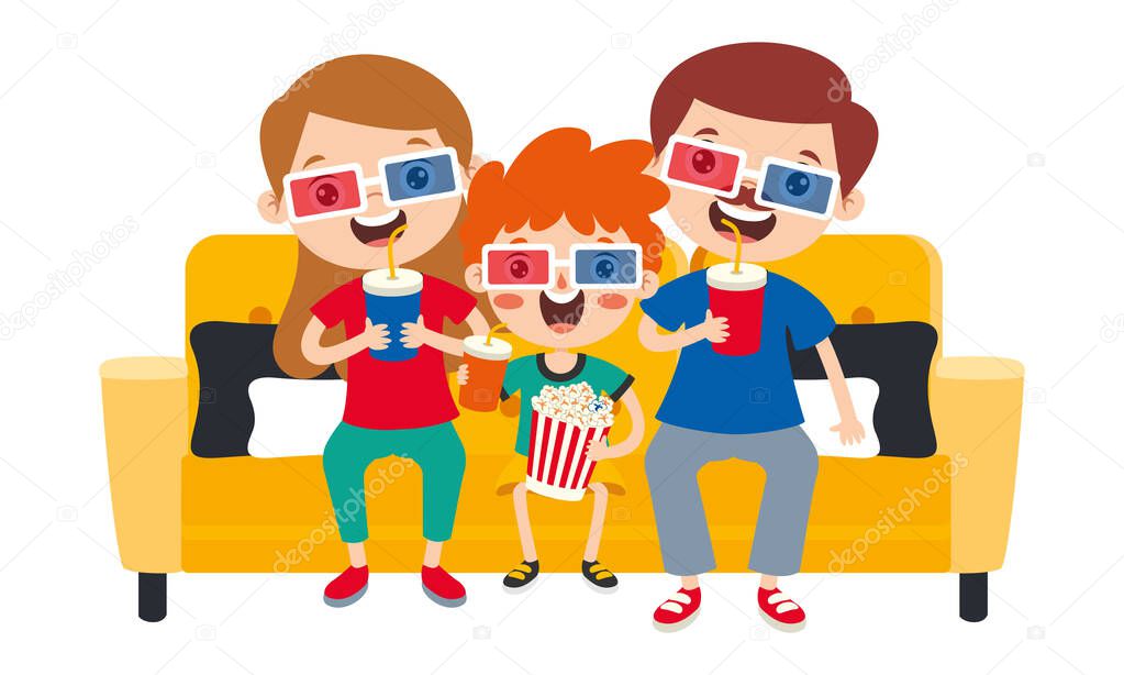 Cinema Concept With Cartoon Character