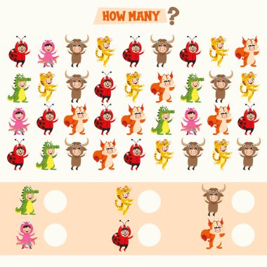 Matematik çalışma sayfası şablonu ile kaç