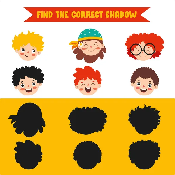 Find Correct Shadow Activity — Stock Vector