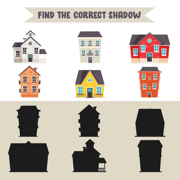 Finden Sie Die Richtige Schattenaktivität — Stockvektor