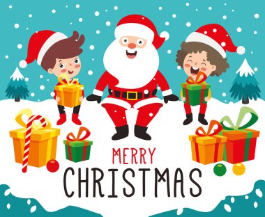 Çocuklar yeni yılı ve Noel 'i kutluyor