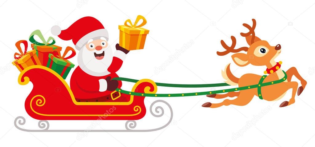 Santa Claus Riding A Sleigh